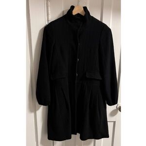 Theory Black Wool Coat w/ Pockets (Size S)
